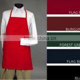 100% MJS Red Spun Polyester Bib Apron With Pencial Pocket