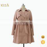 Young Women Spring Autumn Sweet Trench Coat With Belt thumbnail-1
