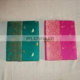 SAREE COVERED PAPER NOTEBOOKS SET OF 3 PCS SET thumbnail-3