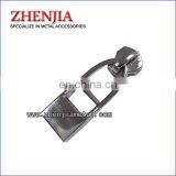 metal zipper logo puller with slider