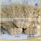 Most popular can be dyed high quality most popular blonde hair weave curly hair remy human hair