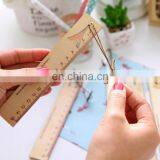 Creative Cute Hollow Wood Ruler 15cm For Students thumbnail-3