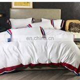 Red And Black Hotel Luxury Satin Duvet Cotton Bed Sheet Bedding Comforter Set King Size Bed Set thumbnail-7
