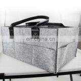 Nursery Storage Bin and Car Organizer for Diapers With Leather Handle thumbnail-1