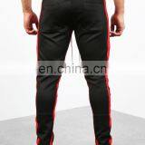 DiZNEW 2019 Wholesale High Quality Usa 2 Front Zip Pockets 2 Back Pockets Men Red Track Jeans Pants With Stripe thumbnail-3