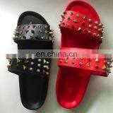 Latest Fashion Red Rivet Sandals Women New Slippers Slides Shoes 2021 Hot Sale Big Girl Beautiful Plus Size Sandals Slippers thumbnail-4