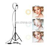 Customed Logo Wholesale 10 Inch Live Video Shoot Broadcast Photograph Beauty Led Selfie Ring Light With Tripod thumbnail-3