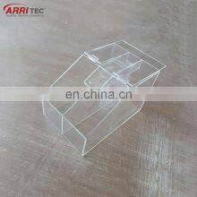 Two Compartment Transparent Acrylic Grain Candy Dispenser With Scoop