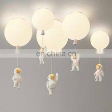 Nordic Cartoon Astronaut LED Ceiling Lamp Children Bedroom Living Room Study Room Astronaut LED Hanging Light