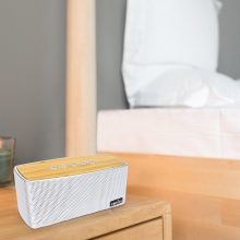 Bluetooth Speakers, 20W Loud Wood Home Audio Outdoor Portable Wireless Speaker, Subwoofer Tweeters for Super Bass Stereo thumbnail-3