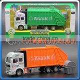 Mini Qute 1:32 Kids Die Cast Pull Back Alloy Garbage Truck Vehicle Diecast Model Car Educational Gift Toy NO.MQ 2212