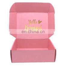 Factory Custom Luxury Printed Logo Pink Shipping Corrugated Custom Printed Delivery Carton Packaging Mailer Paper Board Box thumbnail-3