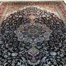 Royal Blue Carpet Handmade Silk Persian Carpets 5x8ft thumbnail-2