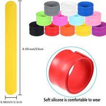 Customer Favorite User-friendly Custom LOGO Silicone Slap Wristband Children Toys Flexible Event Silicone Snap Bracelet thumbnail-4