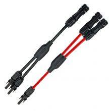 DC1500V Solar Panel Wiring Harness Y Type 2 in 1 Cable Branch Without Connector thumbnail-1