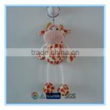 Cute giraffe plush keychain toy for kids