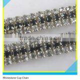 Sew on Strass Rhiesntone Cup Chain Single Row Crystal Rhinestone Chain thumbnail-5