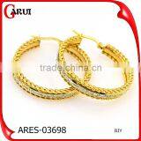 New 2016 Latest Gold Earring Design Simple Gold Earring Designs for Women thumbnail-1