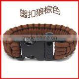 Fashion Wholesale Paracord Bracelet Gold Clasp With Black and Red Rope thumbnail-5
