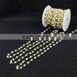 $4/meter by Trade Assurance- Yellow Green Citrine Topaz Crystal Quartz Beaded Chains for Necklace thumbnail-2