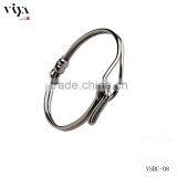 925 STERLING SILVER JEWELRY MINI RIVIERE SILVER BLACK DIAMOND EASY WEAR BANGLE thumbnail-4