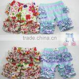 2016 Hot Sale Baby Ruffle Pants Floral Design Ruffle Shorts Newest Girls Short Pants Supplier's Choice