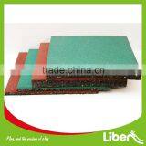 Red Green Color Differen Thickness Rubber Tile Floor Mat for Outdoor Playground                        
                                                Quality Choice