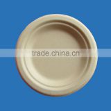Natural bamboo pulp round plate