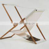 XZ Shape Wooden Folding Beach Chair With Sunshade