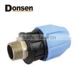 2014 MALE ADAPTOR WITH BRASS THREADED INSERT PP COMPRESSION FITTINGS