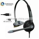Noise-canceling Call Center USB Headphone for Office