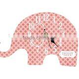 New Design Elephant Style Wooden Wall Clock thumbnail-2