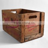 Rustic industry wooden gardening tool box