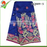 GQ009-5 New Arrival African lace embroidery fabric, African beautiful High Quality george fabric In royal blue