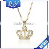 18K Gold Plated Pendant Jewelry Rhinestone Inlaid Noble Queen Jewelry Necklace thumbnail-1