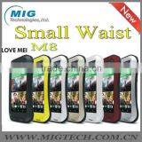 Original Love Mei Brand Small Waist AL Metal Phone Case for HTC M8, Cell Phone Case For HTC M8 6 Colors in Stock