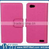 High Quality Smooth Skin Wallet Flip Case for HTC One V Leather Case Wholesale Price thumbnail-1