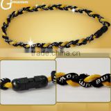 Winsconsin Badgers Titanium Germanium Negative Ion Sports Necklace, 3 ropes necklace