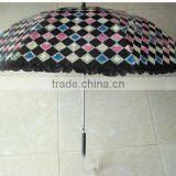 Personalized Design Pane Pattern Transparent Umbrella With Lace