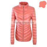 Custom Women Pink Ultra Light Duck Down Jacket thumbnail-1