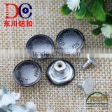 High Quality Round Letter Engraved Copper Jean Button