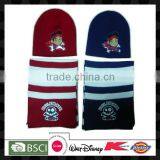 Fashion Baby Beanie Lovely Polyester Fleece Beanie and Scarf Knitted Kid Scarf thumbnail-1