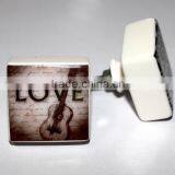 Designer Printed Ceramic Drawer Pull Knobs With Metal Fittings thumbnail-3