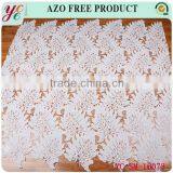 Large White Flower Leaves Lace Design Water Soluble Fabric Embroidery for Fashion Garment