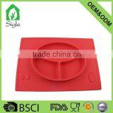 OEM ODM bpa free food grade silicone baby dinner bowl mats silicone placemat plate