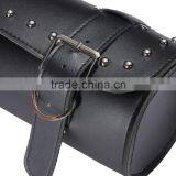 Motorcycle Scooters Black Leather Tool Roll Pouch Saddle Bag Storage For Harley thumbnail-4