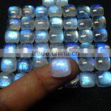 Beautifull Rainbow Moonstone 12x12mm Cushion Cut With Nice Blue Flash Natural Gemstone thumbnail-2