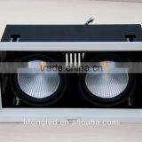 Dual Head 2x9w Square COB LED Ceiling Light 18w LED Grille Downlight thumbnail-1