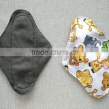 Naughty baby washable bamboo charcoal menstrual cloth pads reusable panty liner sanitary pad waterproof cloth menstrual maxi pad
