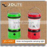 Led Rechargeable Solar Camping Light Lantern Use for Outdoor Activities With Solar&mobile Phone Charger Function